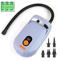 서핑 보드 cycplus 12v dc sup 펌프 충전식 7500mah 전기 팽창식 공기 팽창기 패들 카약