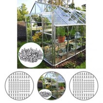 6평농막 유리온실 스마트팜 유리 온실 비닐하우설치 농막주택 비닐하우스자재 아크릴 온실 비닐하우스 농막 가정용스마트팜 유리온실하우스 유리온실 하우스 정원용 세트 소형 고경도 너트, 은