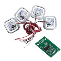 4pcs 50kg 휴먼 스케일 로드 셀 앰프 hx711 광고 모듈 키트 저항 변형 무게 센서 측정 도구, 스탠다드 에디션