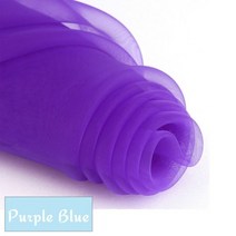 레자원단 레쟈 유진 거즈 원단 75cm1미터 블랙 화이트 웨딩 메쉬 투명 스티프 레이스, Purple Blue_Long100cm Width150