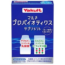 Yakult (야쿠르트) 멀티 프로바이오틱스 보충제 (유산균 비피더스 균 포함) 과립 프로바이오틱스 사프리 (스틱 포장 15포입)
