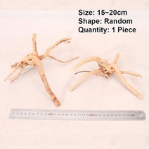 1 pcs 나무 자연 트렁크 유목 나무 수족관 물고기 탱크 식물 그루터기 수족관 물고기 탱크 장식 조경 장식, 15-20cm 뿌리, 1개