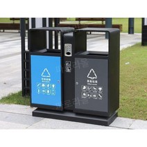 야외 대형 쓰레기통 공원 대용량 분리배출 부스 공공장소, B 90x33x95