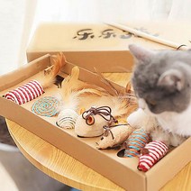 [천삼백케이] [도매짱] 고양이 장난감 세트 낚시대 공 쥐 고양이용품 캣타워, 캣토이 7종
