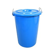 청통 110L 대형플라스틱통 파란통 다용도 만능용기 바케스 다라이 들통 휴지통 분리수거함 김장통 쓰레기통, 파란색, 1개