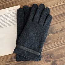 릴베이직 스티치레더 모직 남성장갑 M531