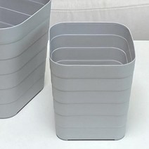 사각 휴지통 5L 소형 미니 작은 오픈형 쓰레기통 9L 15L 플라스틱 다용도, 15L (27x26x29cm)