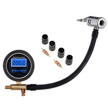 공기압 게이지 측정기 자동차 공기주입기 타이어 공기압 체크 200PSI LCD 디스플레이 자동차 자전거 타이어, 01 A