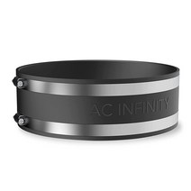 AC Infinity 소음 감소 클램프 10.2cm(4인치) 스테인리스 스틸 클램프가 있는 덕트 커플러 인라인 팬 및 성장 HVAC 탄소 필터용 유연한 고무 커플링 556463