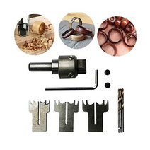 Tianbi 목재 두꺼운 링 메이커 다기능 드릴 버클 커터 스피드 스틸 우드 DIY 도구, 17 mm / 19 mm / 21 mm, silver