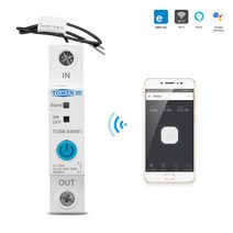 63A Ewelink 단상 WIFI 스마트 에너지 미터 Kwh 계량 모니터링 회로 차단기 타이머 릴레이 스마트 홈 tomsn