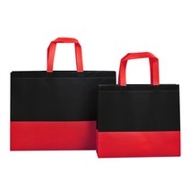 컬러 부직포 쇼핑백 (대형 중형 소형) 튼튼한 타포린백 선물 가방, 15. 카키 대형(44x33cm)_BK3