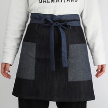 모이누 청해지 주방 카페 청소 하프 앞치마 랜덤발송, 1