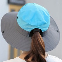 사파리 여성 등산모자 묶음머리 홀, 스카이