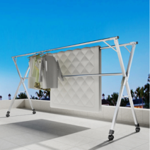 이불 건조대 커튼 바퀴달린 접이식 대용량 빨래건조대, 빨래집게(12P)