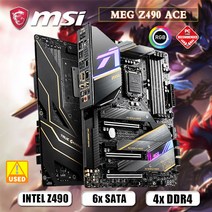 LGA 1200 게임용 마더보드 MSI MEG Z490 ACE DDR4 128GB Intel PCI-E 4.0 SATA III M.2 USB3.2 ATX 10 세대 코어 cpus