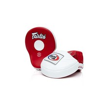 Fairtex 윤곽이 잡힌 포커스 펀치 패드 장갑 핑크화이트 649806, Red/White