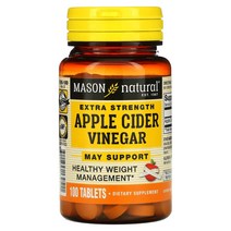 메이슨 내추럴 Mason Natural Apple Cider Vinegar 엑스트라 스트렝스 애플 사이다 비네거 100정, 1팩