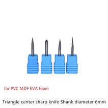 산업용 링크 CNC 공작 기계 6mm 센터 나이프 샤프 커터 플랫 하단 엔드 밀 삼각형, 08 30 degree 0.2mm