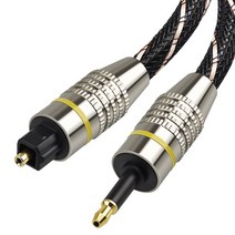 EMK 디지털 토스링크-미니 토스링크 케이블 3.5mm SPDIF 광섬유 3.5-광 오디오 어댑터 Macbook 5m 10m, [03] 3.5 optical cable, [02] 2m