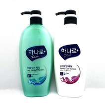 1+1 애경 하나로 샴푸 린스 한번에 비듬케어 손상모발케어 (2개), 애경 하나로PLUS 손상모발케어680ml