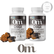 [2병기획] 옴 머쉬룸 차가버섯 2000mg 90캡슐 파우더 분말 효능 젊음의 버섯, 1개, 기본