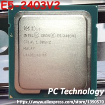 리퍼 CPU E5-2403V2 오리지널 인텔 제온 E5 SR1AL 쿼드 코어 (10M 캐시 1.80 GHz) LGA1356 80W 22nm 무료, 한개옵션0
