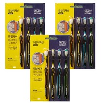 메디안 듀얼이펙션 부드러운 칫솔 4입, 3개