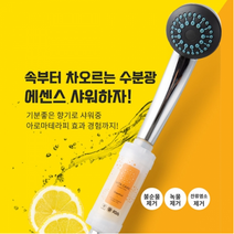 비타케어 샤워기필터 녹물제거 아토피개선 연수효과 불순물제거 잔류염소제거 에센스샤워, 레몬향