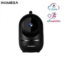 INQMEGA HD 1080P 클라우드 무선 IP 카메라 인간의 가정 보안 감시 CCTV 네트워크 와이파이 카메라의 지능형 자동 추적, 1080P-블랙, 협력사, 영국 플러그
