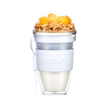 덴마크 보덤 BODUM 휴대용 생과일 요거트 씨리얼 디저트 컵 텀블러, ml, 블루250ml