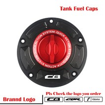 CNC 알루미늄 키리스 레이싱 퀵 릴리스 오토바이 탱크 연료 캡 케이스 가스 커버 혼다 CBR650R/F CBR1000R, 05 Red_03 Rizoma LOGO