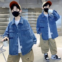 뉴욕갬성 아동 데님 자켓 키즈 패션 캐주얼 미들 키즈 보이 봄가을 자켓