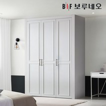 보루네오 10cm 까사 여닫이 작은방 붙박이장 5자 6자 7자, 화이트 10cm