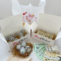 리얼 치킨 용돈 박스 시즌2 [부모님 생신 생일 명절 돈 상자 선물 어버이날 환갑 현금 계란 판], 3.하트 치킨박스