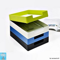 학원 프린트 용지 보관 A4 트레이 문구 사무용품전문점 디자인문구 책상수납정리함, 1개, 아이보리