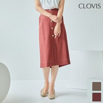 클라비스 린넨 롱 스커트 CVWH93802Q