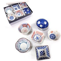 사각찬기 6type 반찬기 앞접시 도자기, 국화꽃