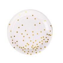 파티 테이블 식기 10p 세트 컨페티 화이트, 10개입, 1개