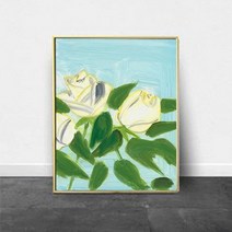 Alex Katz 알렉스 카츠 작품 거실에걸면좋은 인테리어 캔버스 그림액자, 골드