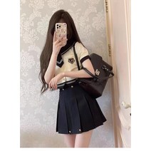 HQINT Yunyue 소스 JK Sichuan Pear Art High 한국어 유니폼 세트 귀여운 쿠폰 오리지널 일본 학생 주름 치마 ZA-246526