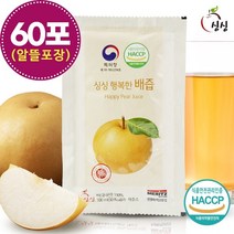 기타 싱싱 행복한 배즙 100ml 60포(알뜰포장), 60포, 1