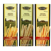 알레시 그리시니 브레드스틱 버라이어티 모음 6팩 Alessi Grissini Breadsticks Variety, 1개