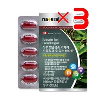 내츄럴플러스 혈당엔 바나바 60정 X3 I 바나바혈당 혈당예방 체지방억제도움