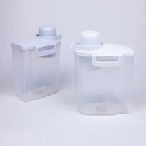 (SM)다용도 밀폐용기 잡곡통 미니쌀통 씨리얼보관통, 소형 / 화이트