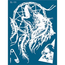 재사용가능 헤나타투 셀프헤나도안, 1개, XL도안-19