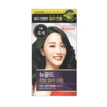 댕기머리 뉴골드 새치머리용 한방 칼라 크림 염색제, 7호 흑색, 4개