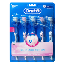 오랄비 벨벳 잇몸케어 칫솔, 5개입, 1개