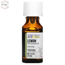 Aura Cacia 퓨어 에센셜 오일 레몬 15ml(0.5fl oz), 러브포션, 0.5액상온스, 15ml, 1개