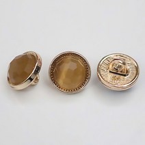 단추 부자재 고급 금속 셔츠 단추 여성용 쉬폰 셔츠 단추 다리가 둥근 금색 옷 장식 버클, 갈황색_10mm (6pcs) 바늘 공급 스레드